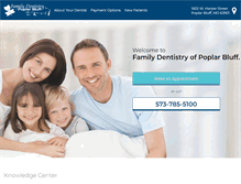 Tablet Screenshot of familydentistryofpoplarbluff.com